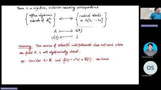 【Algebraic Geometry Reading Seminar Week 2】 Zariski Topology and Coordinate Ring | Ryan Ang 20250218