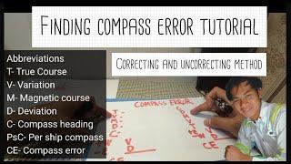 FINDING COMPASS ERROR BY CORRECTING AND UNCORRECTING METHOD|NAVIGATION|BY Francis dela cruz