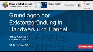 Existenzgründung: Grundlagen der Gründung in Handwerk und Handel