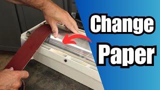 Jet 1632 How to Change Paper on Drum Sander Tutorial