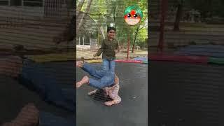 Play turned into fight ! | Trampoline fun & fight | Shorts | Flair Boyz