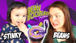 I tried the world's stinkiest candy, Bean Boozled challenge 混血宝宝尝试了世界上最臭的怪味糖果挑战！