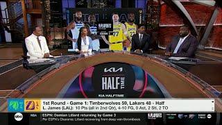 ESPN SC | Stephen A. stunned by Lakers' 59-48 playoff loss to Wolves; Luka 20 Pts; LeBron 10 Pts