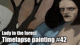 Onionface Timelapse Painting #42 - Lady in the forest