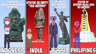 Which Countries Have the LARGEST Statues?! (Countryhumans Explained)