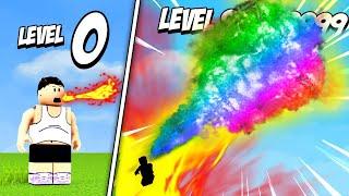 BREATHING MAX LEVEL FIRE in Roblox Fire Simulator!