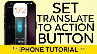 How to Set Translation As Action Button On iPhone 15 Pro & iPhone 15 Pro Max | BEST IOS 17.2 FEATURE