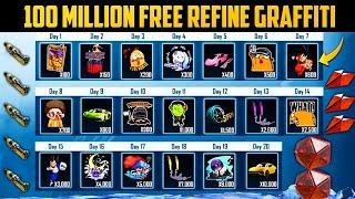  100 Million Free Refine Graffiti Tips & Tricks | Got Free 18 Mythic Emblems & 10 Materials