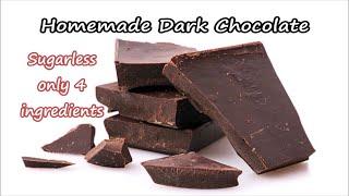 Homemade Dark Chocolate Recipe | How to Make Homemade Dark Chocolate Video