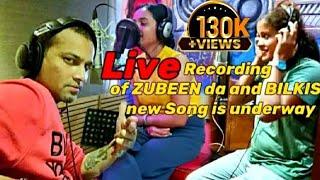 Live recording in the Studio of Zubeen Garg and Bilkis Inam new song is underway #sikmik_studio