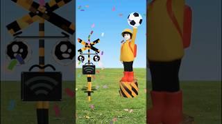 Play football with me Railroad crossing #railroadcrossing #viralvideo #踏切 #animation #shortvideo