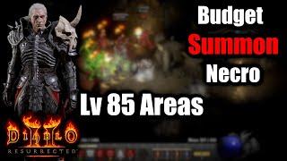 Budget Summon Necro Gameplay Level 85 Areas - Diablo 2 Resurrected 1440p