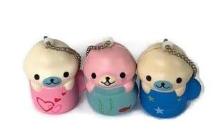 Rare San-X Mamegoma Squishy Toy Figure Set of 3 • Squishies • Kawaii Show & Tell