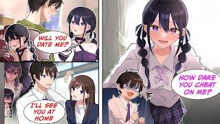 [Manga Dub] The pretty girl in class likes me, but she's a YANDERE...!? [RomCom]