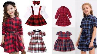 #Baby Frock check fabric little girls frock design casual wear// Trendy outfits