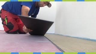 vinyl floor self-install click vinyl click system with footfall sound insulation