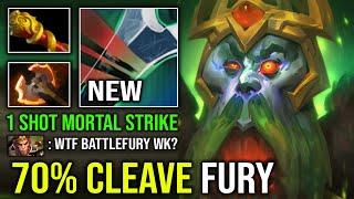 NEW IMBA META First Item Battle Fury 70% Cleave DMG Brutal Mortal Strike Max Crit Wraith King Dota 2