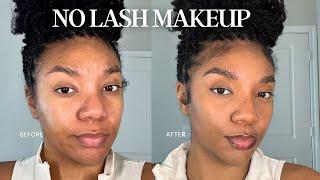 No Lash Makeup Look for Natural Hair