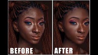 High end skin portrait retouching in Photoshop | frequency and separation tutorials | photoshop tips