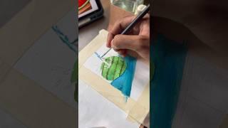 Natural Acrylic painting 20 #satisfying #acrylicpainting #painting #watermelon #gouache