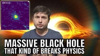 JWST Reveals a Black Hole So Bright It Breaks Physical Models