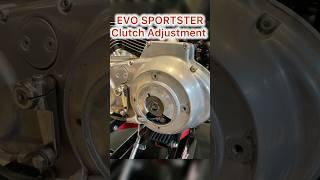 Harley EVO Sportster CLUTCH ADJUSTMENT.  Simple & Quick