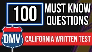 California DMV Written Test 2025 (100 Must Know Questions)