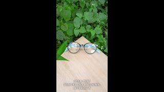 [ MELISAOPTIK.COM ] Frame Kacamata Minus Korea Bulat Lentur Elastis Premium ROPM DR72 Black Blue