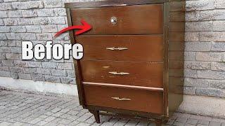 Refinishing A 1950's Viscol Dresser