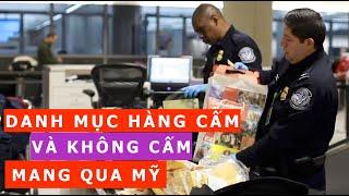 Kinh nghiệm Nhập Cảnh sân bay Mỹ | ĐƯỢC VÀ KHÔNG ĐƯỢC MANG GÌ VÀO MỸ