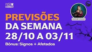 PREVISÃO DA SEMANA 28/10 a 03/11 - "Sinais da Retrogradação" | BÔNUS: Signos + afetados