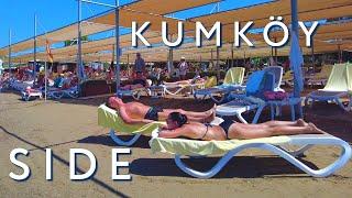 SIDE KUMKOY today Beach Walking  TURKIYE #turkey #side #kumkoy #antalya