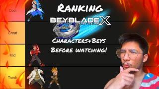 RANKING BEYBLADE X CHARACTERS AND BEYS WITHOUT WATCHING THE SHOW!(SHOULD I WATCH?!?)