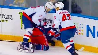 Matt Roy Hit on Brennan Othmann | New York Rangers vs Washington Capitals 2025 NHL Highlights