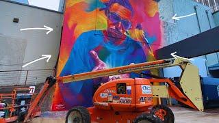 Painting a Street Art Mural - Walk-through with  Mural in Atlanta