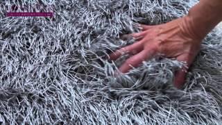 Silver Shimmer Silky 9cm Shaggy Rug