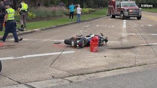 Motorcyclist critically injured in fiery collision near Shangri La Botanical Gardens