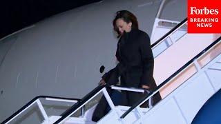 WATCH: Kamala Harris Arrives In New York For Reported Appearance On ‘Saturday Night Live’