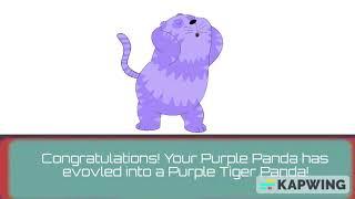 Rare footage of my fursona evolving into a Purple-Tiger Panda