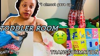 TODDLER ROOM MAKEOVER|Living In The Projects| Amazon & Temu Decor| Boy Mom