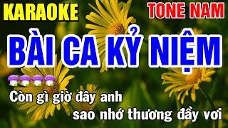 BÀI CA KỶ NIỆM Karaoke Nhạc Sống Tone Nam | Tình Trần Karaoke