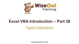 Excel VBA Introduction Part 38 - Typed Collections