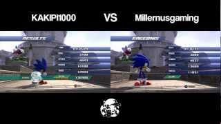 Sonic Unleashed Battle - KAKIPI1000 VS Millernusgaming - Rooftop Run 2-2