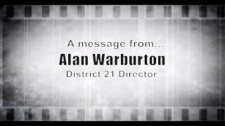 A MESSAGE FROM ALAN WARBURTON