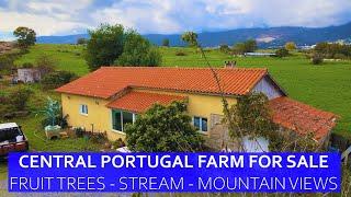 CENTRAL PORTUGAL HOMESTEAD FOR SALE - HOUSE READY TO LIVE - FORESTRY - STREAM - FRUIT TREES