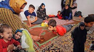 Village children.  The cooperation of younger children in the construction of a village house