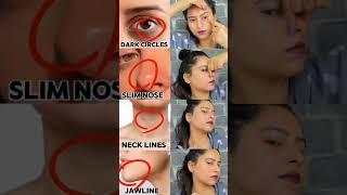 ️Antiaging glowing skin yoga reduce neck lines, dark circles,double chin, slim nosetryit #shorts