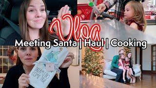 Christmas-y Sunday Vlog | Meeting Santa | Target Haul | Home Goods Haul | Cooking