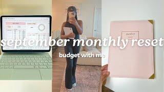 MONTHLY RESET | SEPTEMBER BUDGET | Budget With Me | How to Budget for Beginners | MONETS MONEY