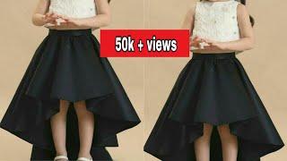 DIY-(हिंदी )-Very Quick and Easiest Way to Make High low Skirt from Leftover's | by Nilisha |